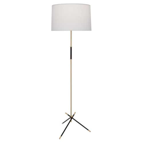 Thatcher 63" Polished Nickel Accents Modern Floor Lamp