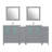 Brescia 84" Double Sink Freestanding Bathroom Vanity with Ceramic Top and Matching Mirrors-27042738