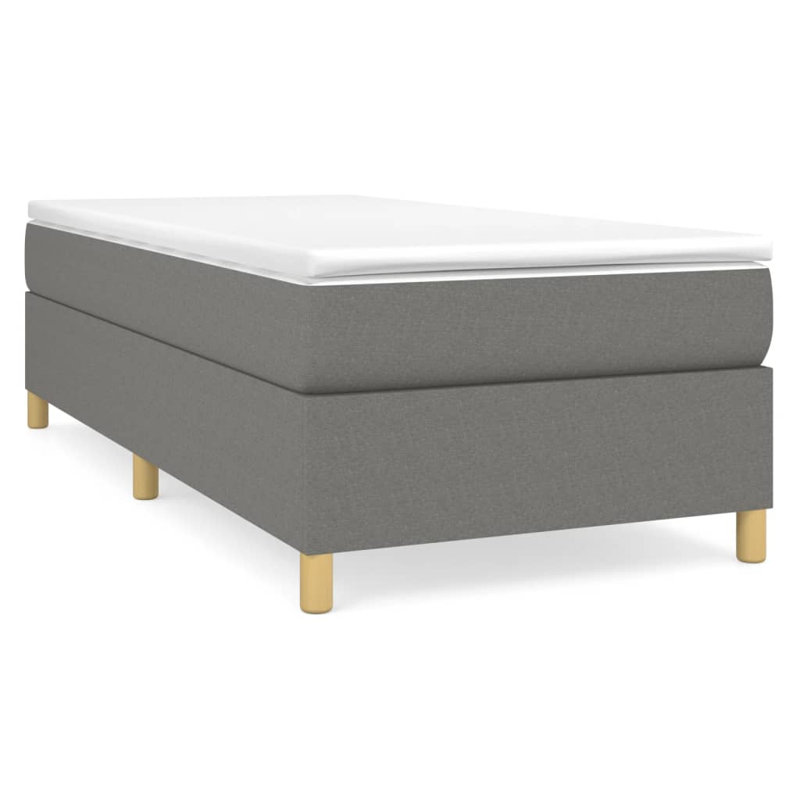 Structure de lit sommier tapissier gris foncé TG