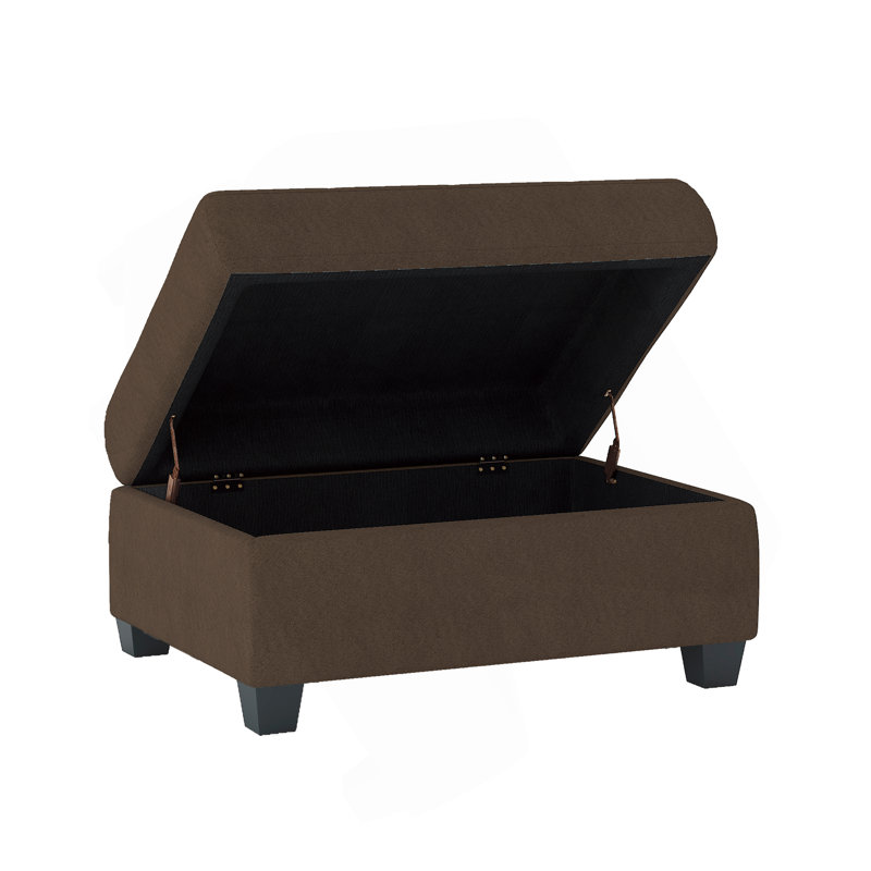 Modern Living Room 1pc Storage Ottoman, Chocolat