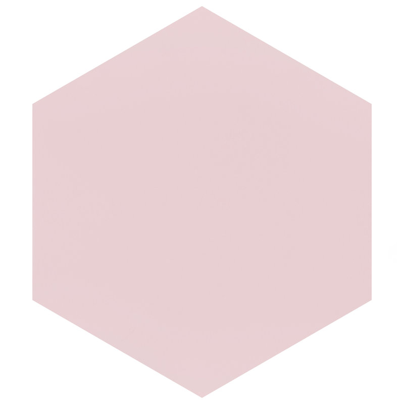 Carreau de porcelaine 9 po x 10 po Textile Hex, Rose