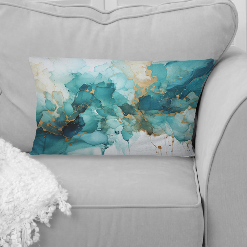 Coussin Teal Gold