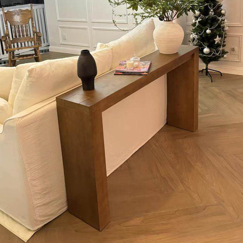 Console brun simple de style européen, H 31,5 po x l 70,9 po x P 11,8 po