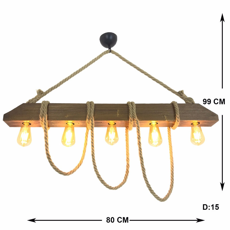 Lustre unique à 5 lumières Rockwell