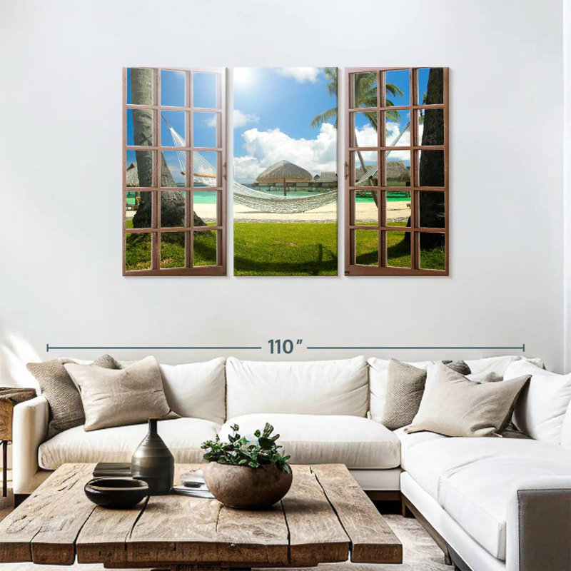 Gillard Beach Hammock Window View, 48" H x 74" W
