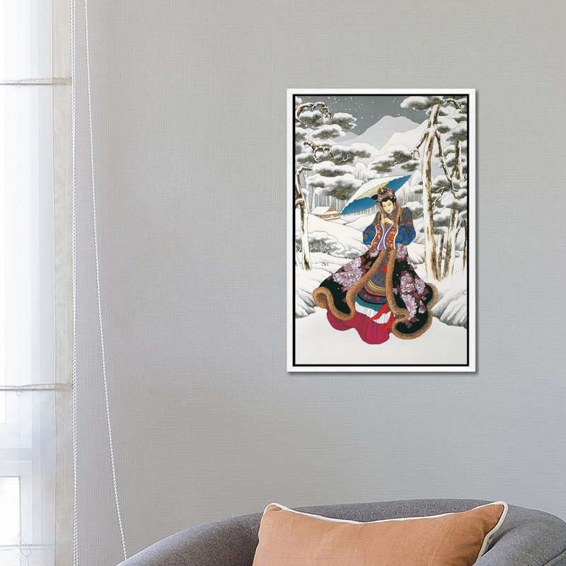 Winter Reverie - Painting on Canvas, White Framed, 66.04 cm H x 45.72 cm W