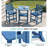 Pennington 3-Pieces 2-person Outdoor Patio Bars Set With Square Table And HDPE Chairs-126517247