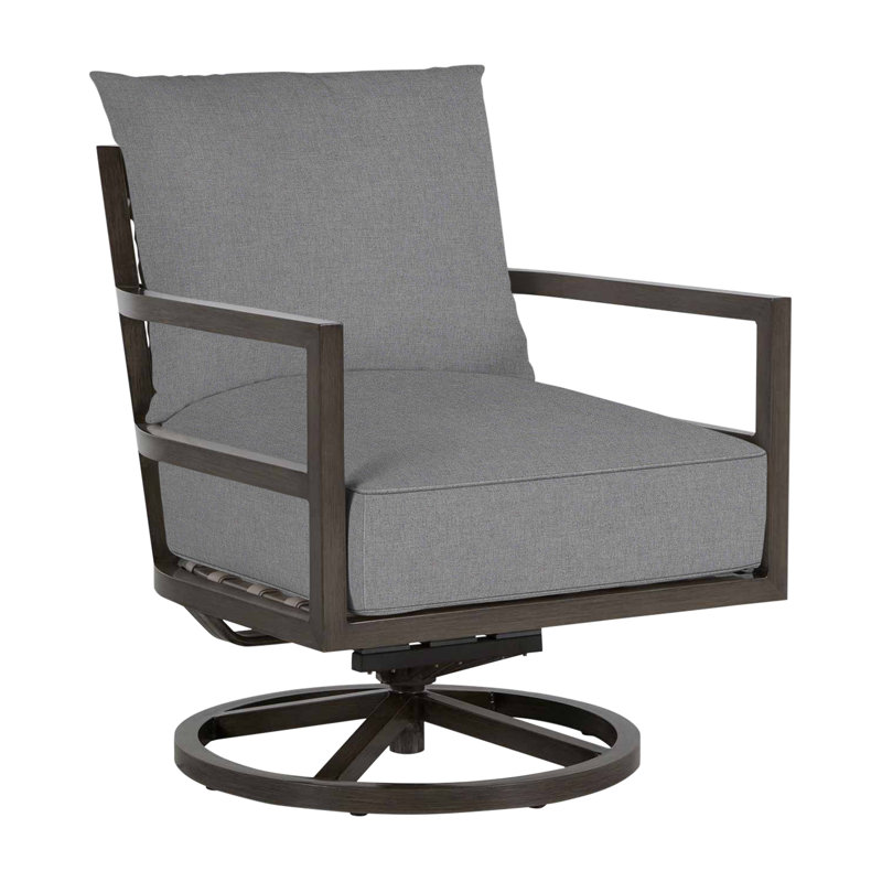 Chaise berçante pivotante en aluminium Santa Barbara, Trépointe, Standard Plus, Verona brume
