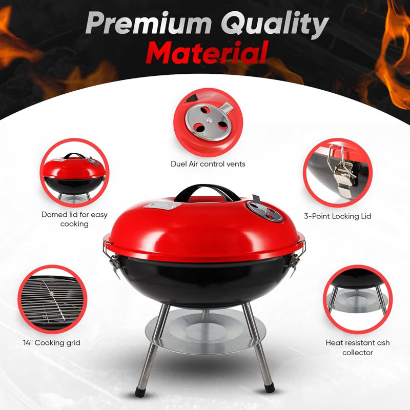 Barbecue au charbon Hoomic 14,5 W