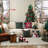 Green Loop Tufted Santa Claus Christmas Throw Pillow Cover 17" X 17"-116794474