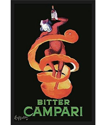 « french amer campari 1921 », publicité rétro encadrée