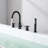 Sundale Cross Handles Deck-Mount Roman Tub Faucet with Handshower-106451130