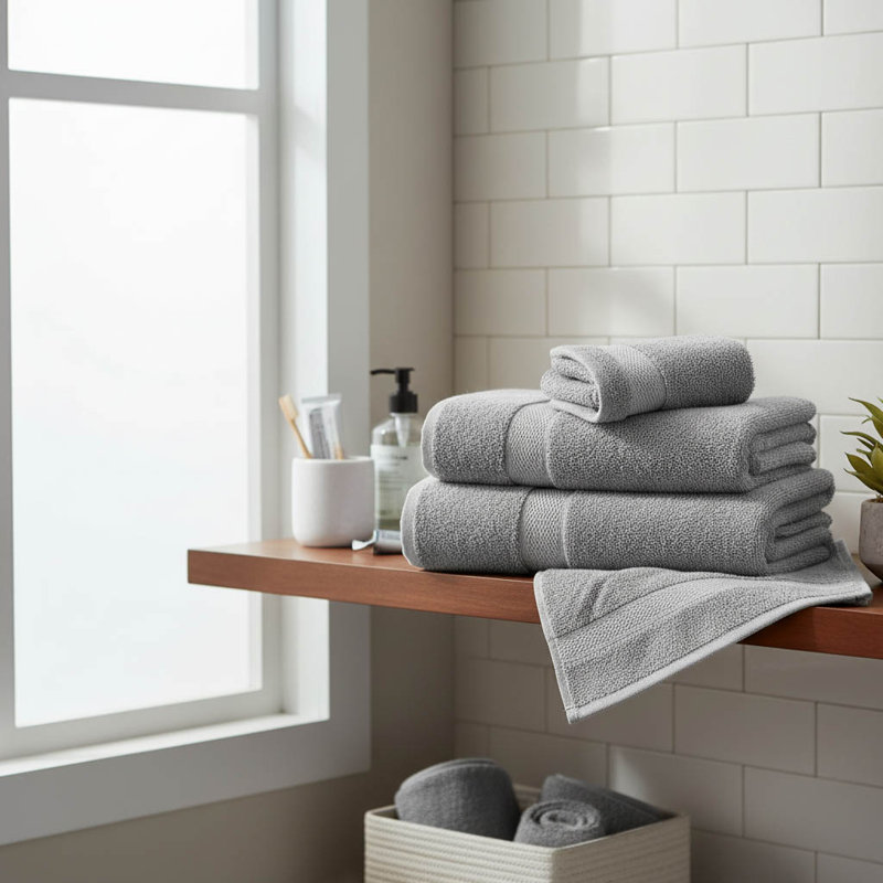 100% Cotton Bath Towel, Grey