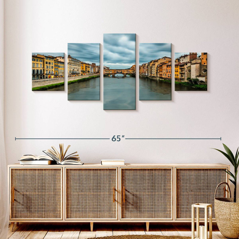 Le magnifique Ponte Vecchio à Florence, H 24 po x l 55 po