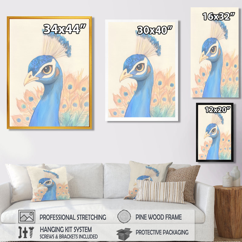 Ishaan - animaux, art mural sur toile, Argent argent, H 20 po x l 12 po, Reproduction encadrée d'une seule photo