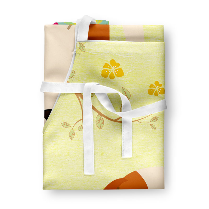 Tablier œufs de pâques, Jaune / Havane, Foxhound anglais