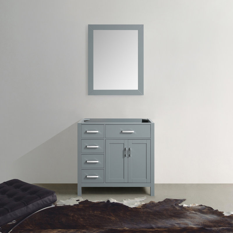 Petrel 36'' Single Bathroom Vanity Base Only, Gray