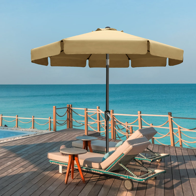Parasol de marché 9 pi Hobert, Kaki, H 96,4 po x l 118 po x P 118 po