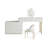 Makeup Vanity with Light mirror,5 drawers,1 chair