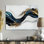 Décoration murale en métal Golden Silence Of Minimal Marble River II - Minimalisme abstrait