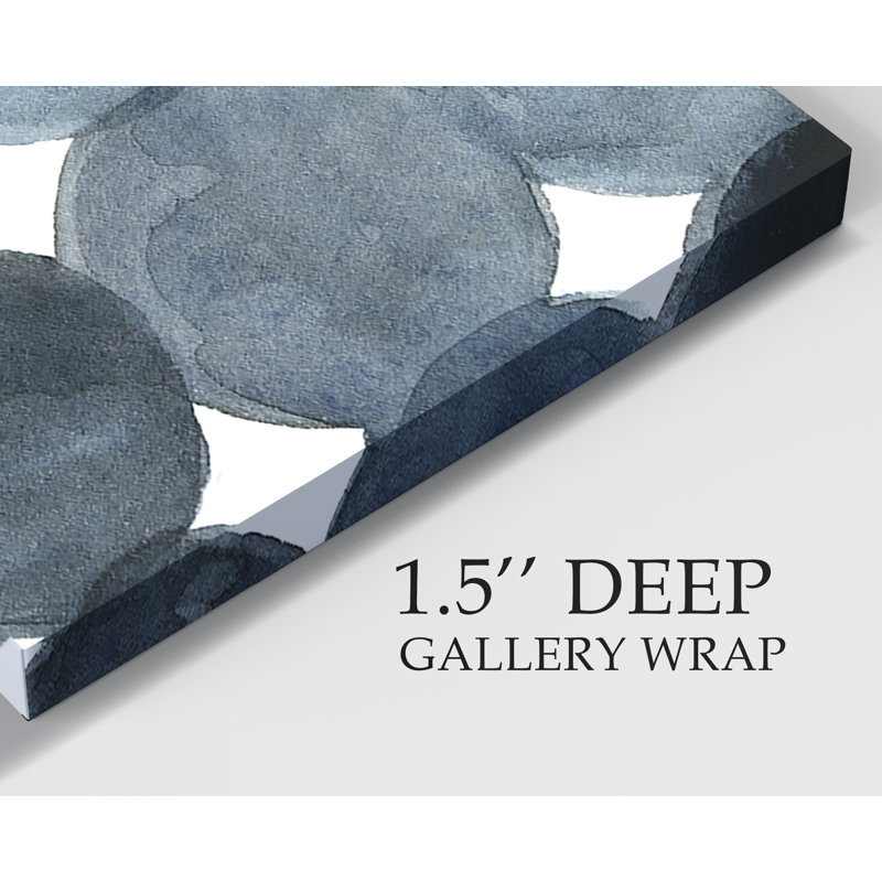 Blue Gray Density I - Minimalistic on Canvas, 12" H x 8" W, Wrapped Canvas, No Frame