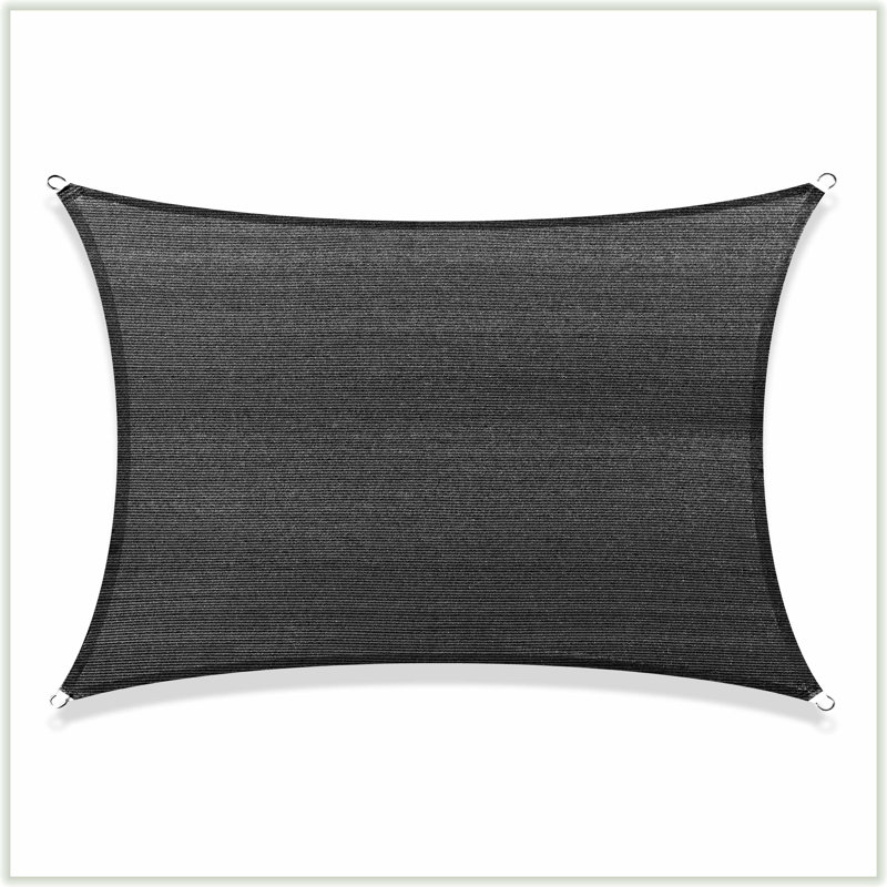 Toile d'ombrage rectangulaire renforcée 20 'x 24' Super Ring, Noir, 20' W x 24' L