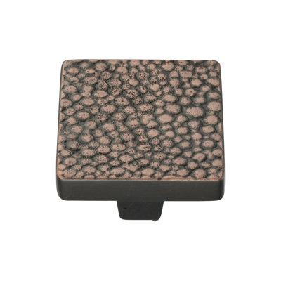 Heritage Brass Cabinet Knob Square Stingray Design