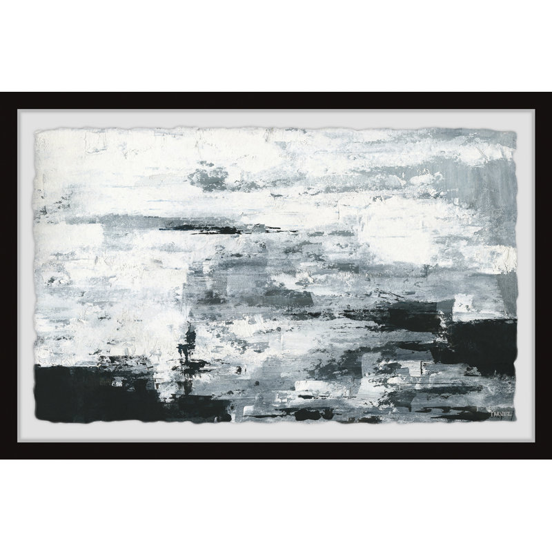 'Black And White Smudges III by Parvez Taj - Single Picture Frame Print, 20 cm H x 30 cm W