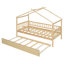 Lit simple en bois avec lit gigogne simple, noyer (ANCIEN SKU: WF302178AAN)