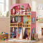 Maison de poupée en bois pour enfants avec accessoires de mobilier pour anniversaire et Noël