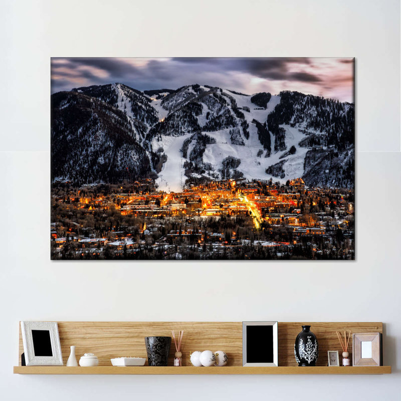 Park City Ski Slopes, reproduction sur toile, H 32 po x l 48 po x P 1,25 po