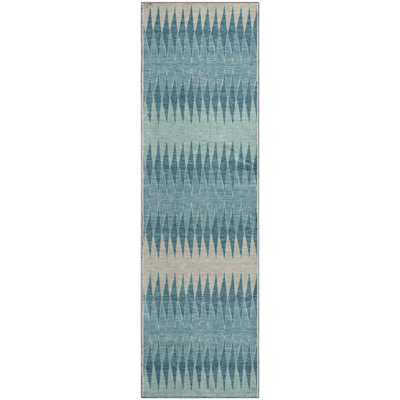 Premium Machine Washable Prisco Teal Rug