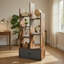 Étagère à 7 niveaux avec tiroir de rangement, en bois d'ingénierie, sur pied, pour salon, chambre ou bureau, couleur brun rustique