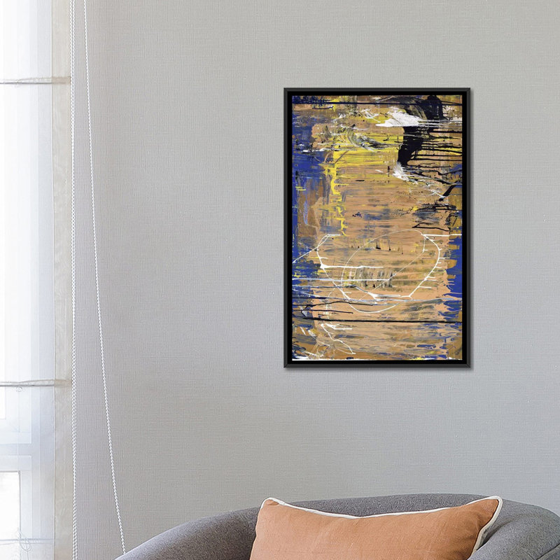 Impression sur toile tendue, "terrain", H 26 po x l 18 po x P 1,5 po, Toile avec cadre noir, Pas de tapis