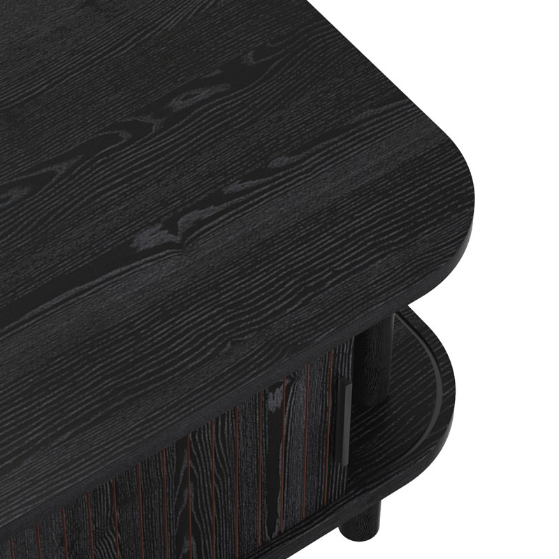 Table basse cannelée 43,4 ", Black / Does Not Apply