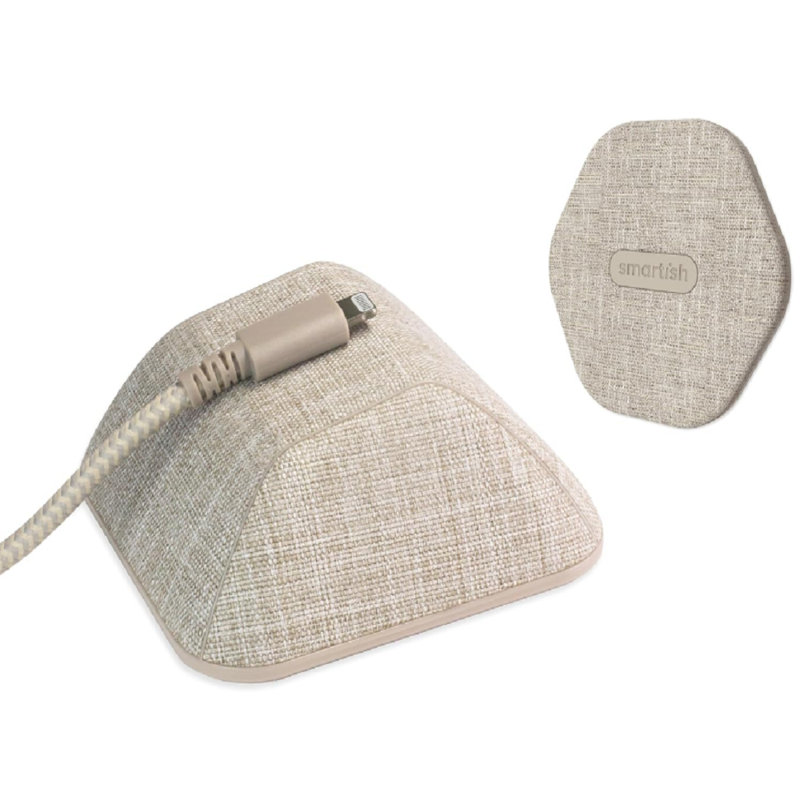 Smartish Cable Wrangler + MagSafe Mountaineer Wall Mount Bundle - Stick on Adhesive Phone Holder with Extra Strength Magnet for Apple MagSafe Accessories - Lightly Toasted Beige