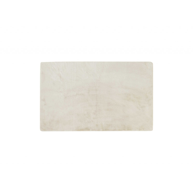 Abasi Faux Fur Hand Knotted Area Rug, Rectangle 3' x 5'