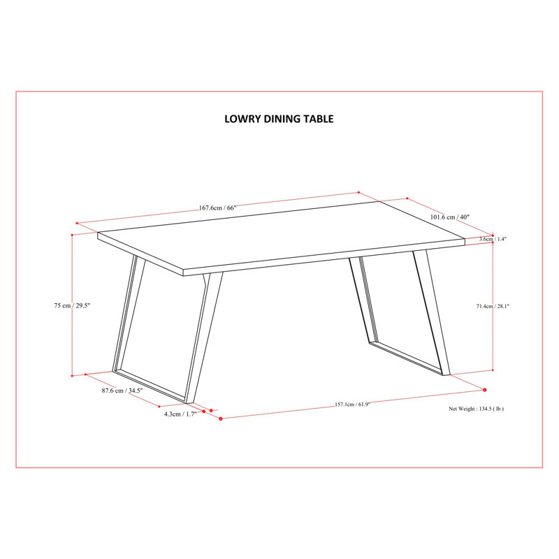 Table de salle à manger Lowry