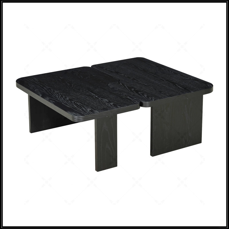 Ensemble de tables basses Modern Minimalist, Noir
