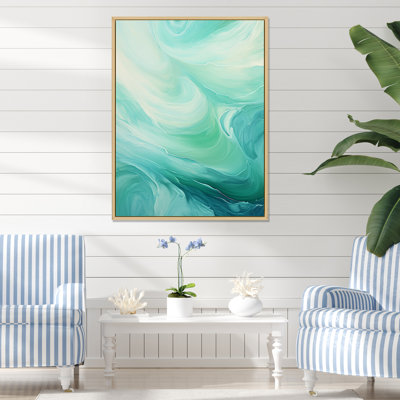 Impressions sur toile Teal Storm and Wave Expression I - Coastal Waves