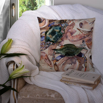 Crab Outdoor Throw Pillow