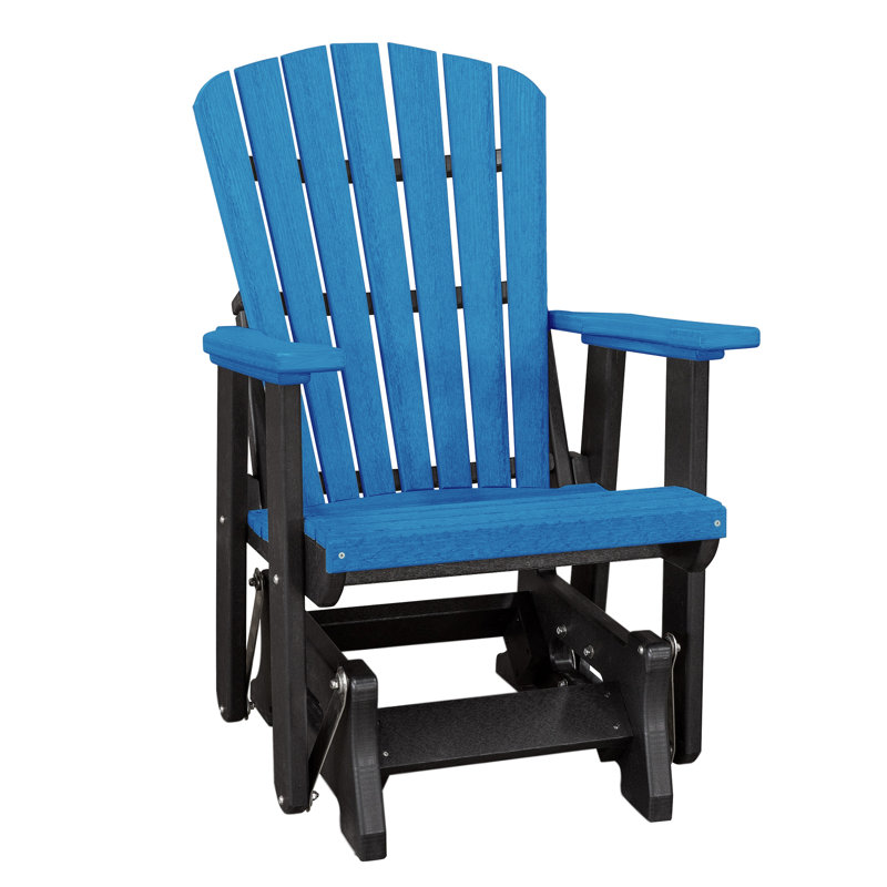 Chaise Adirondack en plastique, Bleu / noir