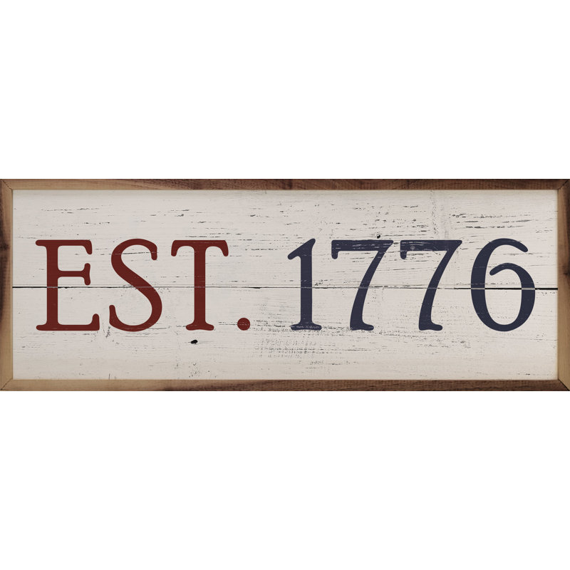 Est. 1776 Whitewash, 16" H x 48" W