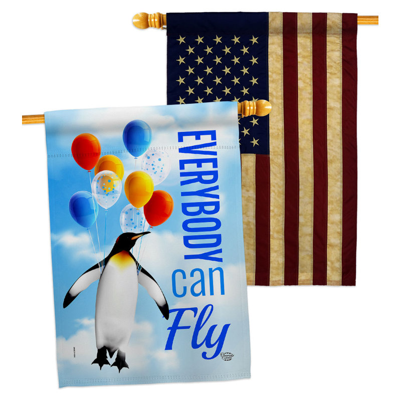 Drapeau de maison à 2 côtés en polyester / mélange de polyester 40 x 28 po