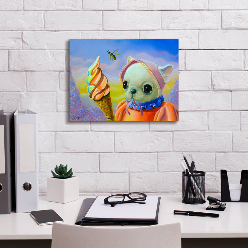 «Ice Cream» par Valery Vecu Quitard, H 12 po x l 16 po x P 0,75 po