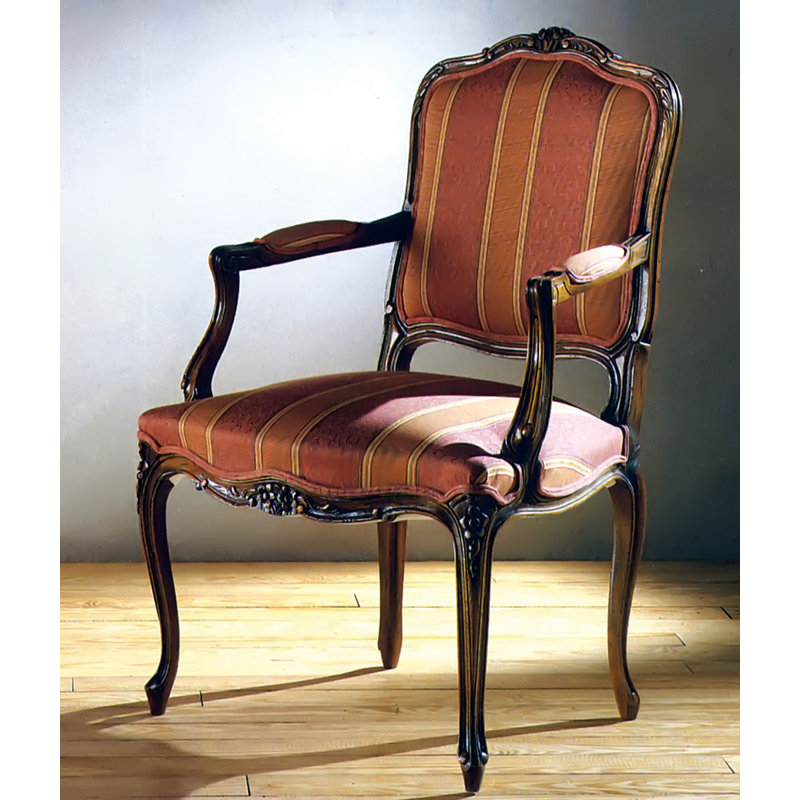 Chaise de salle à manger rouge/orange en tissu d’ameublement musso