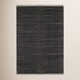 Herringbone Black Handwoven Cotton Rug