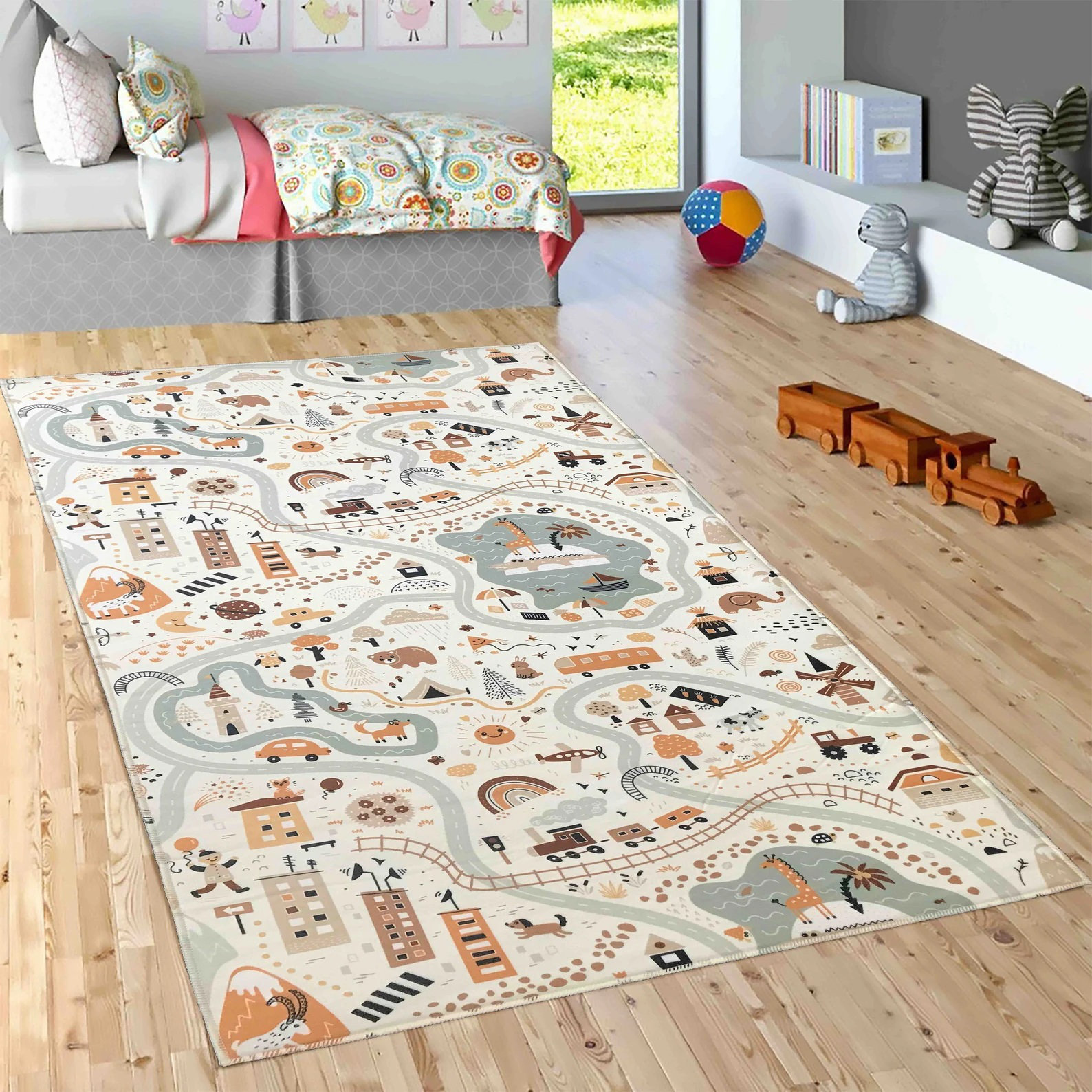 Viv + Rae Rectangle Jones Street Machine Made Polyester Area Rug in ...