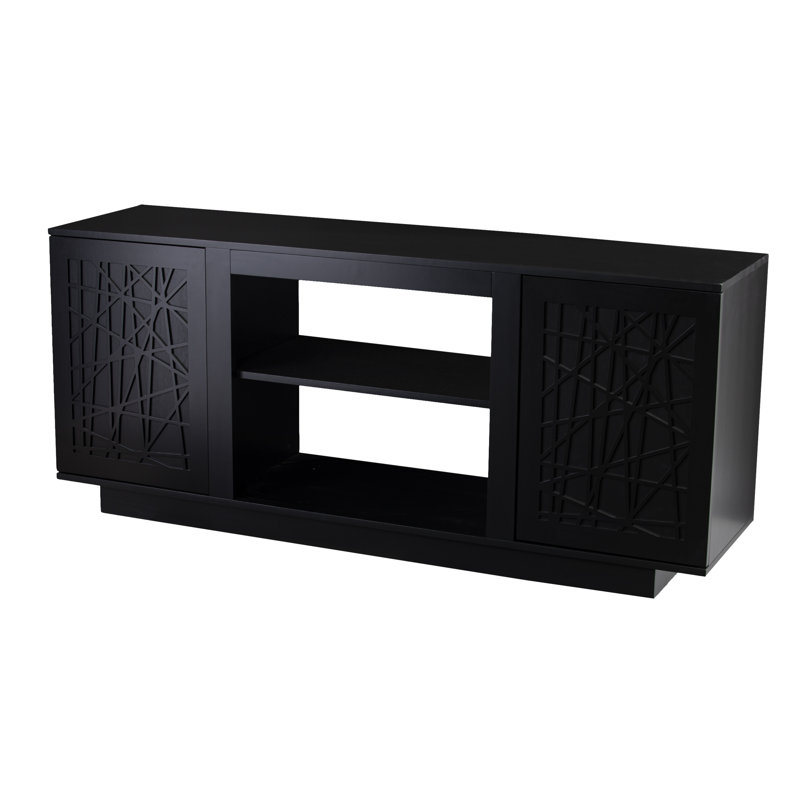 Meuble télé pour téléviseur de 55 po ou moins Blayke, Noir, noir, noir, noir
