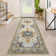 Vintage Boho Area Rug, Soft Floral Washable Carpet for Bedroom, Living Room